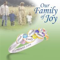 Our family of joy on sale women's personalized birthstone ring