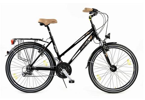 Damen Trekkingrad, 26/28 Zoll, 24 Gang Shimano Acera Kettenschaltung, schwarz matt, »QT«, BIRIA