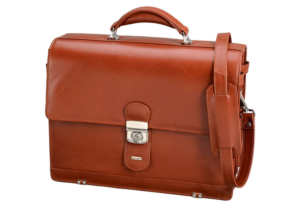 ALASSIO® Alassio® Aktentasche aus Leder, »Mocca«