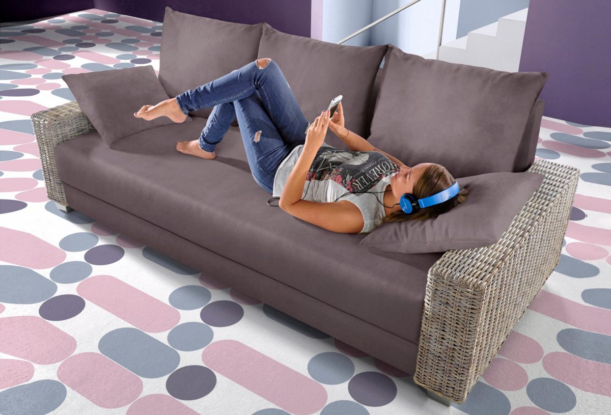 INOSIGN Schlafsofa in Flachgewebe grau ab 449,99€