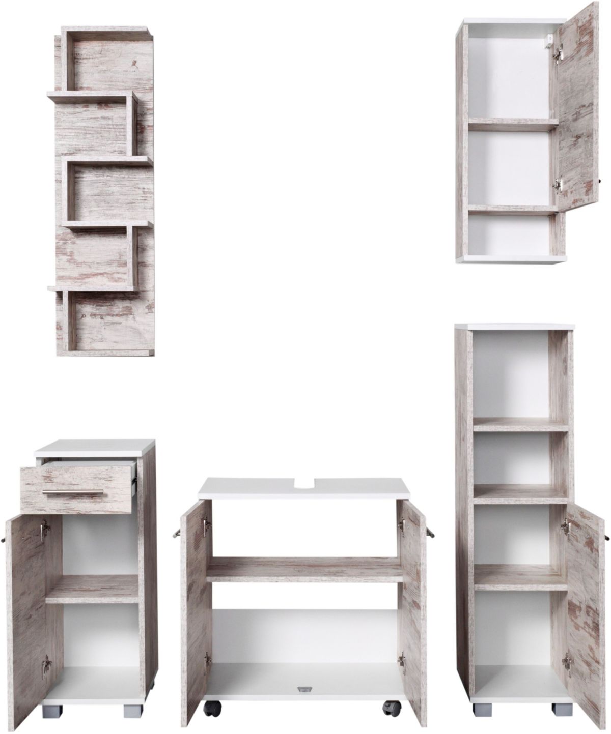 Badmöbel-Set RHODOS (5-tlg.) von SCHILDMEYER, geöffnet - ab 149,99€