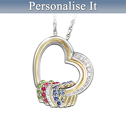 Personalised 'Forever In A Mother's Heart' Birthstone Pendant