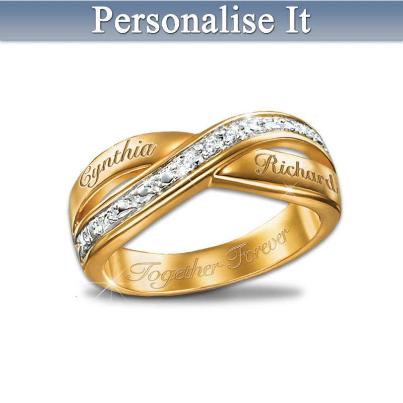 'Eternity' Personalised Engraved Diamond Ring