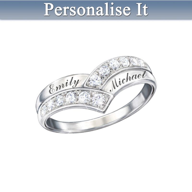 'Enduring Love' Personalised Engraved Diamond Ring