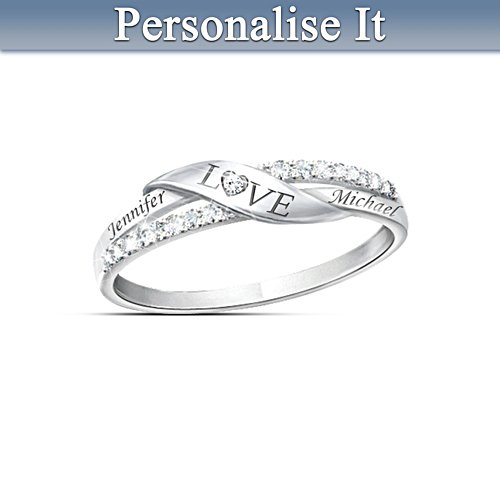 'Love' Personalised Diamond Ring
