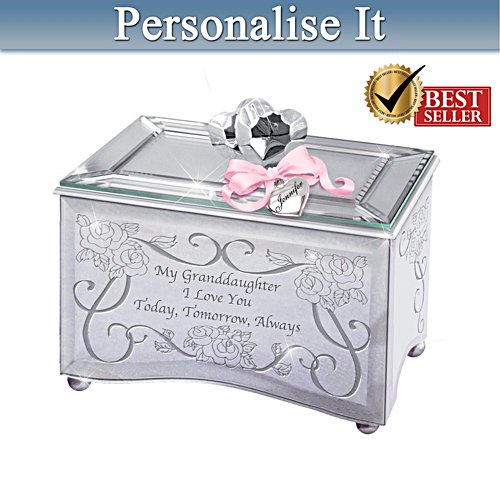 "Granddaughter, I Love You Today, Tomorrow & Always" Personalised Music Box