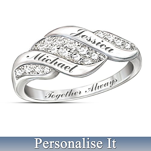 Cascade Of Love Personalised Diamond Ring