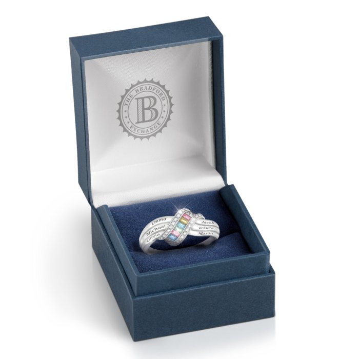 Sieraden Ringen Statementringen handmade jewelry Custom Mom Gift Personalized Family Ring gifts for her Birth Month Ring Birth Flower Ring 