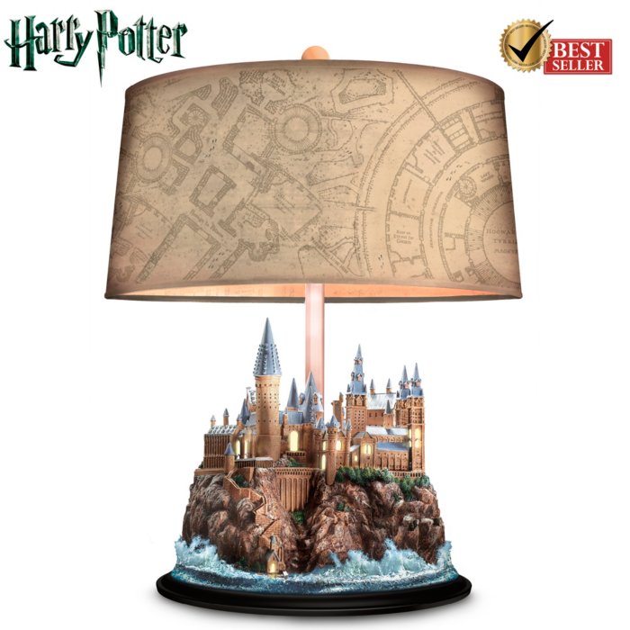 Lampe veilleuse de chevet à piles harry potter poudlard hogwarts avec effet  3d lumière led multicolore