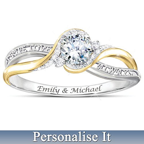 "Love Letters" Personalised Women's Diamonesk Ring
