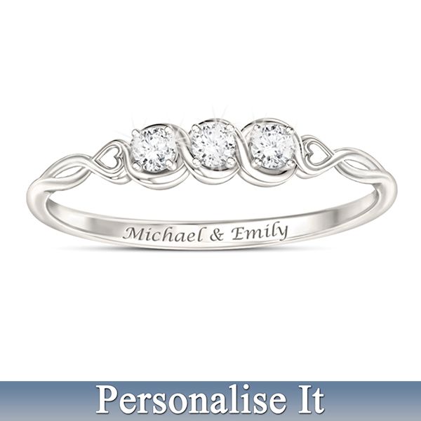 Love's Faithful Promise Personalised Engraved Diamond Ring