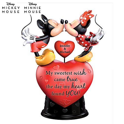 Personalised Disney Mickey Mouse And Minnie Mouse Figurine