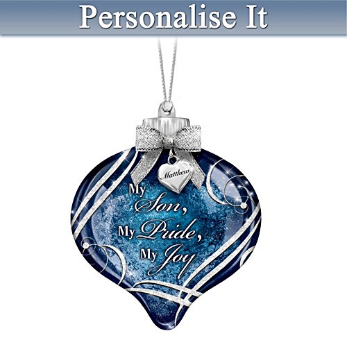 Illuminated Glass Ornament Personalised For Your Son