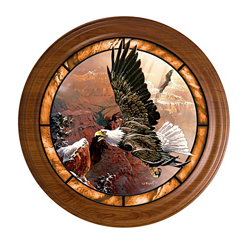Ted Blaylock Illuminating Stained-Glass Eagle Art Collection