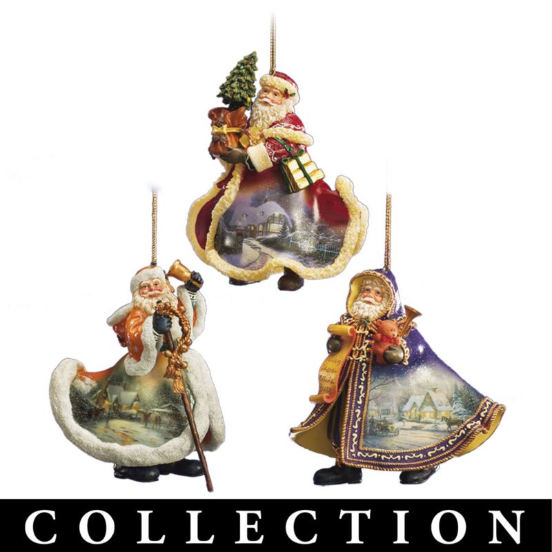 Thomas Kinkade Heirloom Santa Christmas Ornament Collection