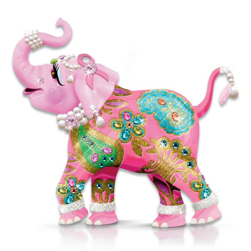 Reach High For Hope Pink Elephant Figurine