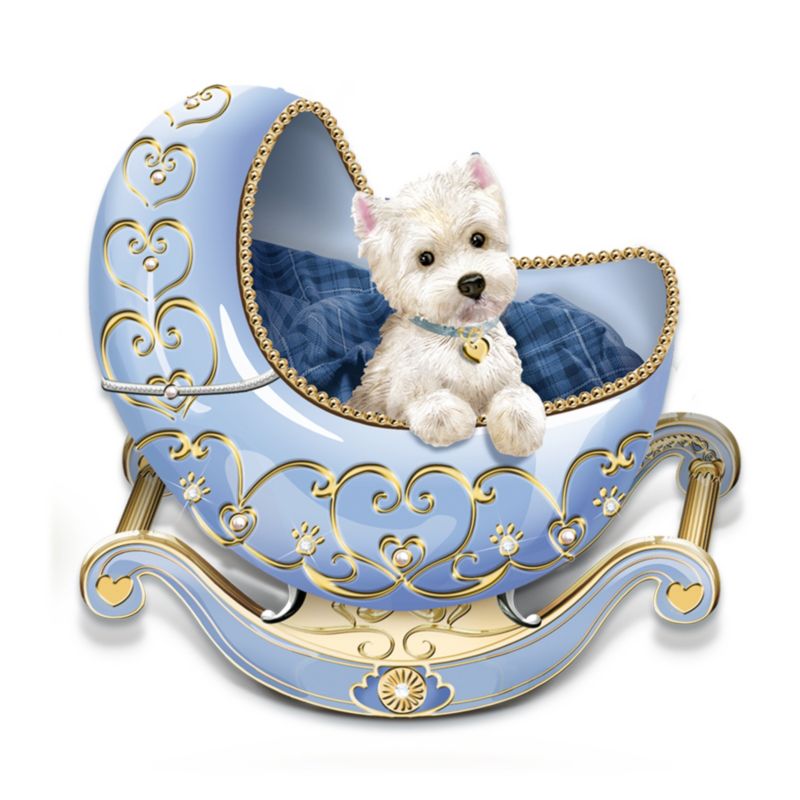 Adoring Eyes Westie Cradle Figurine