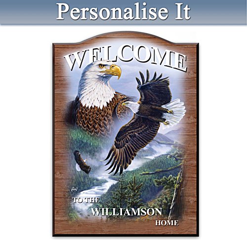 Al Agnew Eagle Personalised Welcome Sign