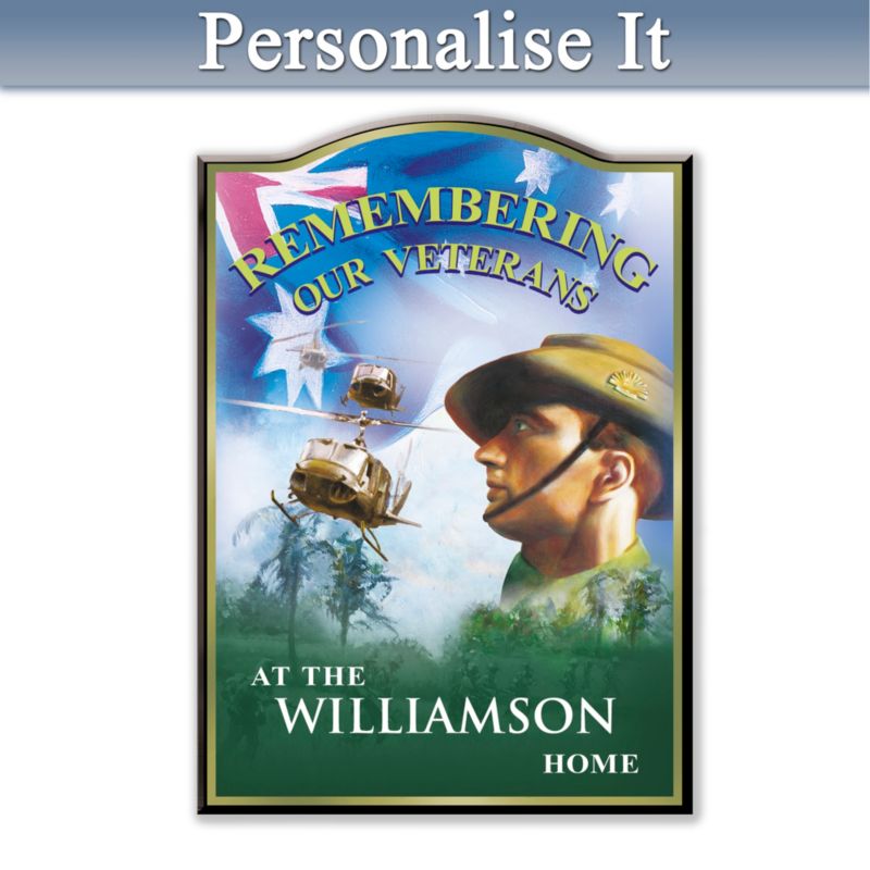 Veterans Remembered Personalised Tribute Sign 