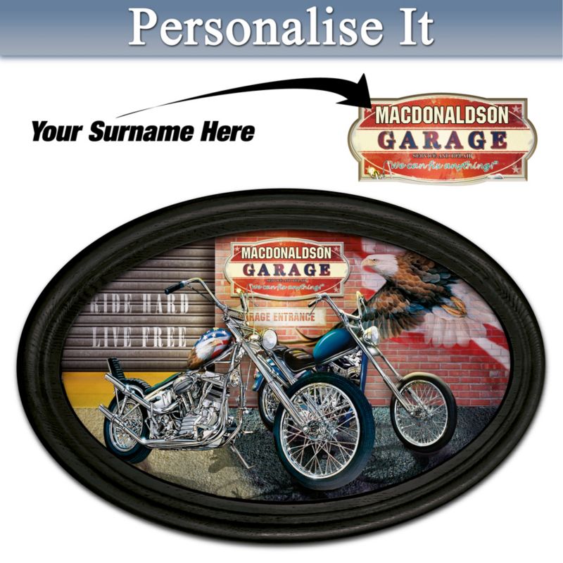 Freedom Rider Personalised Masterpiece Framed Plate
