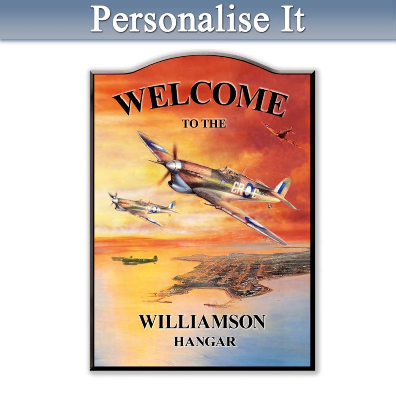 Heroes of the Sky Spitfire Welcome Sign