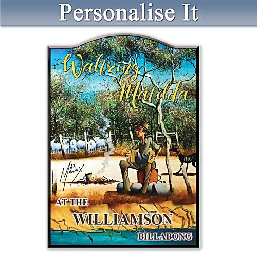 Waltzing Matilda Personalised Welcome Sign
