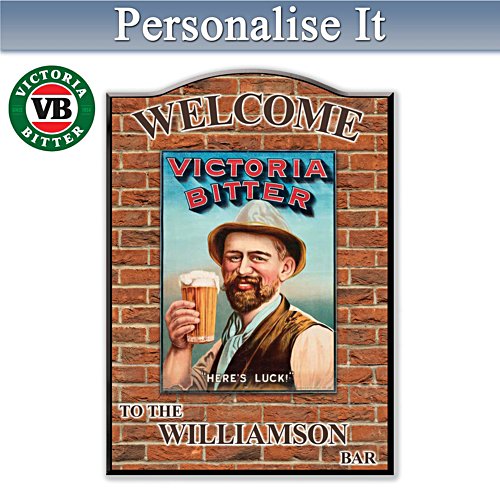 Victoria Bitter Beer Personalised Welcome Sign