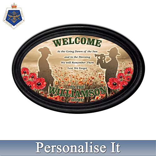 Lest We Forget Those Who Served Personalised Oval Print