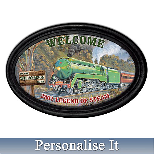 3801 Legend of Steam Personalised Framed Oval Print