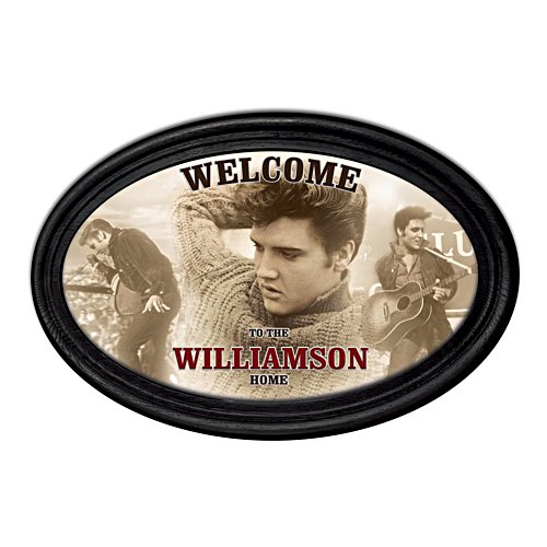 Celebrating The Life of Elvis Presley™ Personalised Oval Print