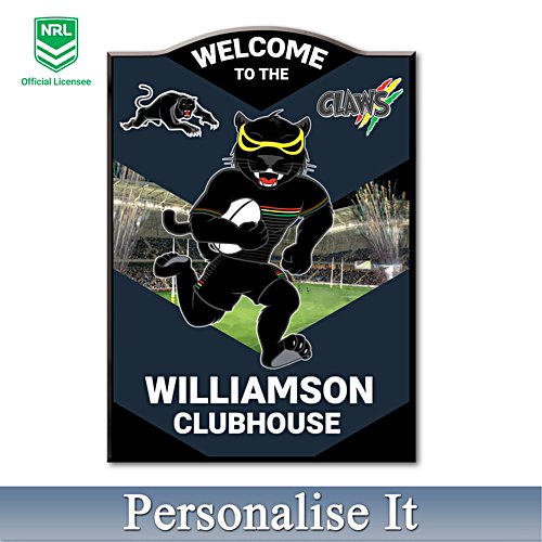 NRL Penrith Panthers Personalised Welcome Sign