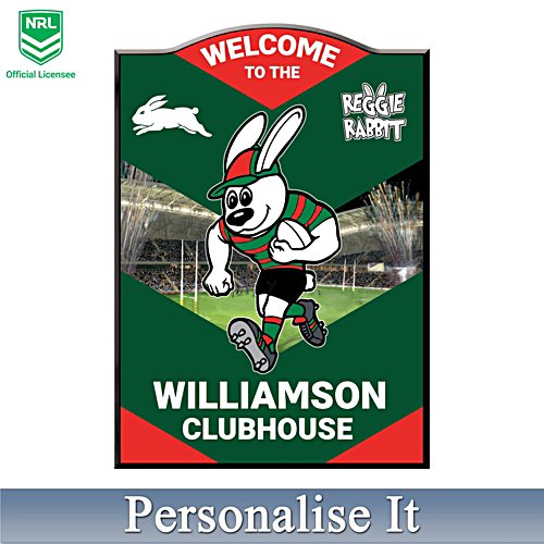 NRL South Sydney Rabbitohs Personalised Welcome Sign
