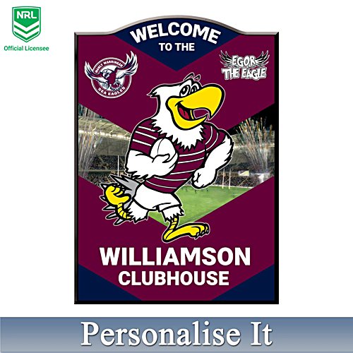 NRL Manly Sea Eagles Personalised Welcome Sign