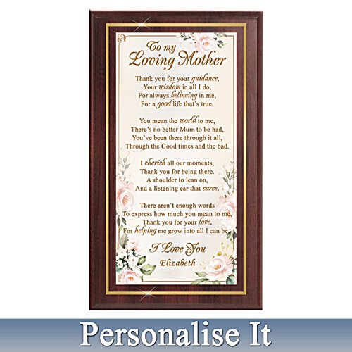 To My Loving Mother Personalised Wall Decor