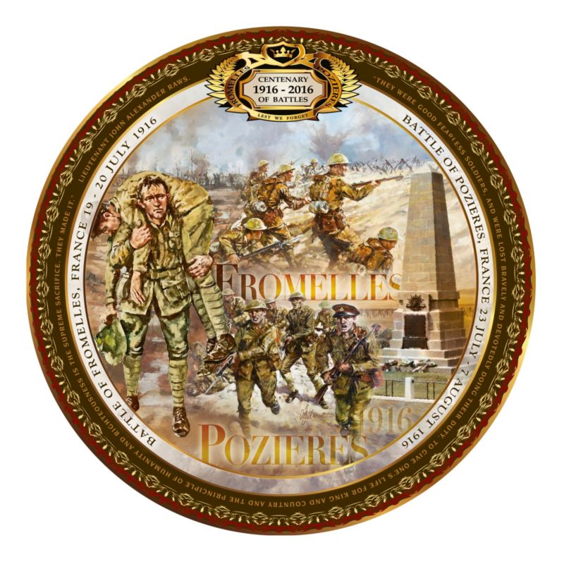 Fromelles And Pozieres Commemorative Collector Plate 