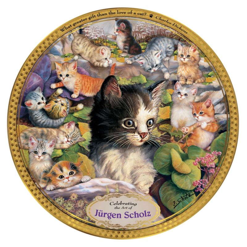 Assiette De Collection Chats De Jurgen Scholz