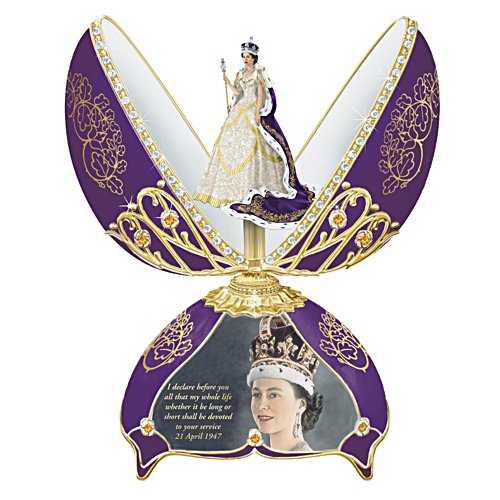 Royal Queen Elizabeth II 18-Carat Gold-Plated Crystal Ladies
