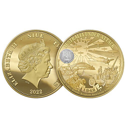 Australia Under Attack 80th Anniversary Golden Proof Coin