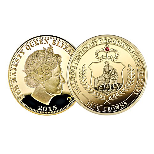 Gallipoli FIVE Crowns Commemorative Gold Coin