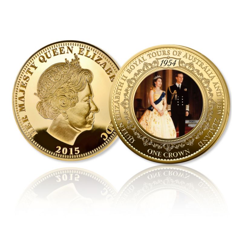 1954 Royal Wattle Tour Crown Coin