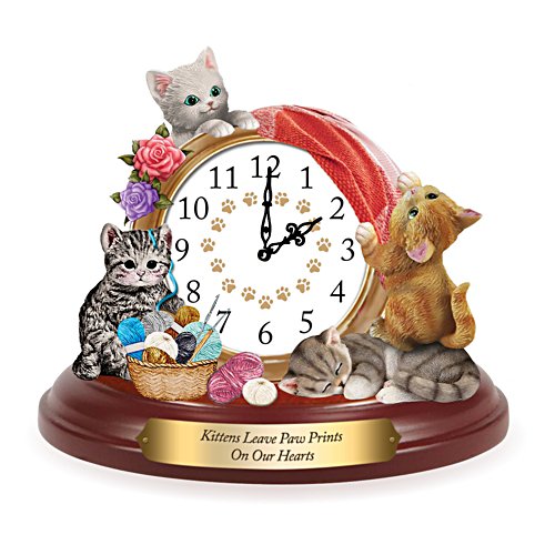 Kittens Leave Paw Prints on Our Hearts Clock