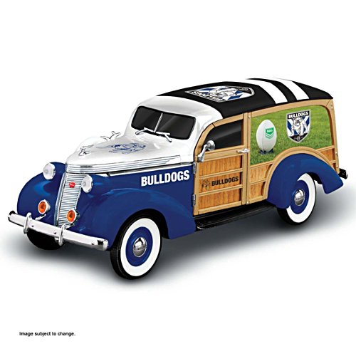 1:18 'Cruising To Victory' NRL Canterbury Bulldogs Woody Wagon Sculpture