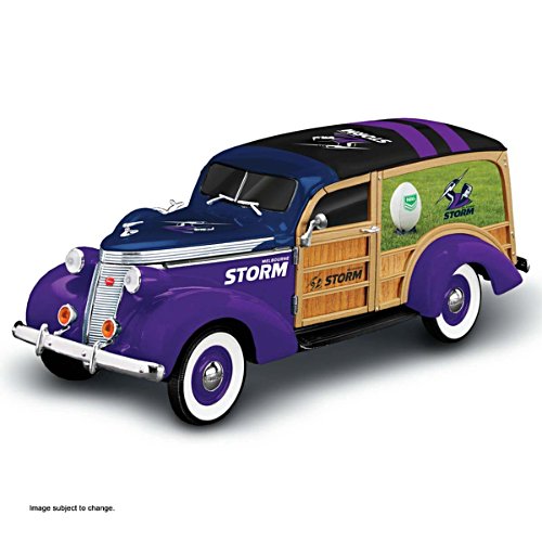 1:18 'Cruising to Victory' NRL Melbourne Storms Woody Wagon Sculpture