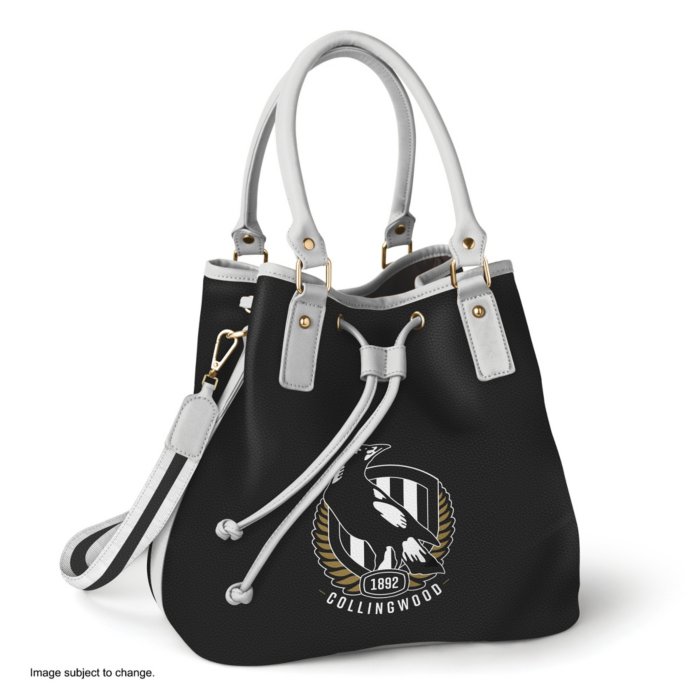 Afl Collingwood Magpies Women S Drawstring Bucket Bag With
