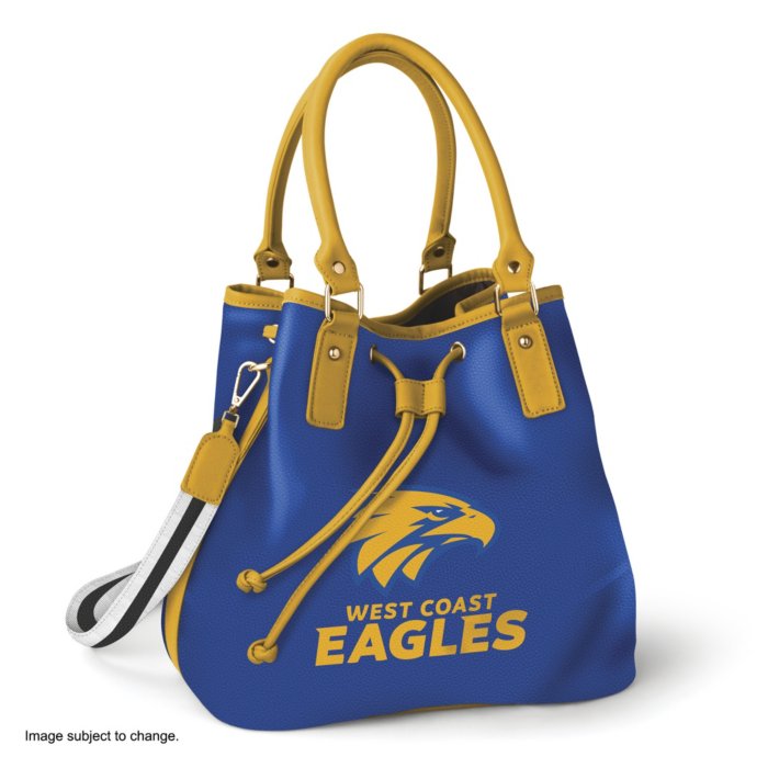Afl West Coast Eagles Women S Drawstring Bucket Bag With Shoulder Strap