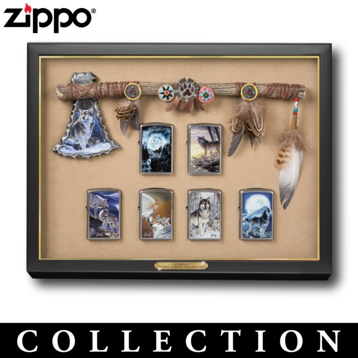 Wolf Zippo® Lighter Collection with Display
