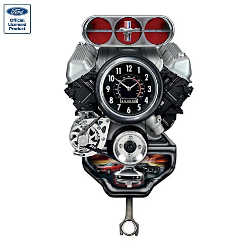 ‘King Of The Street’ Ford Mustang V8 Engine Block Wall Clock