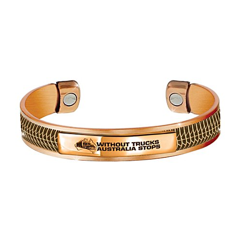 “Without Trucks Australia Stops” Soothing Men’s Copper Cuff