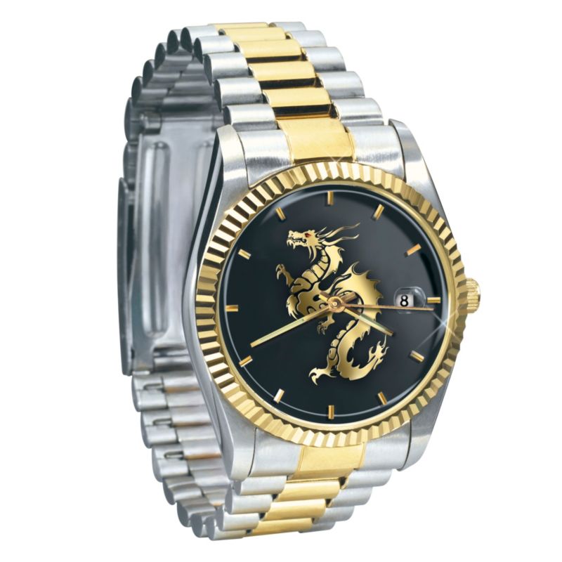 De geest van de draak – Edelstalen polshorloge