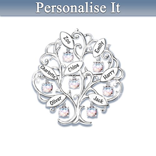 Family Of Love Personalised Brooch